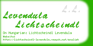 levendula lichtscheindl business card